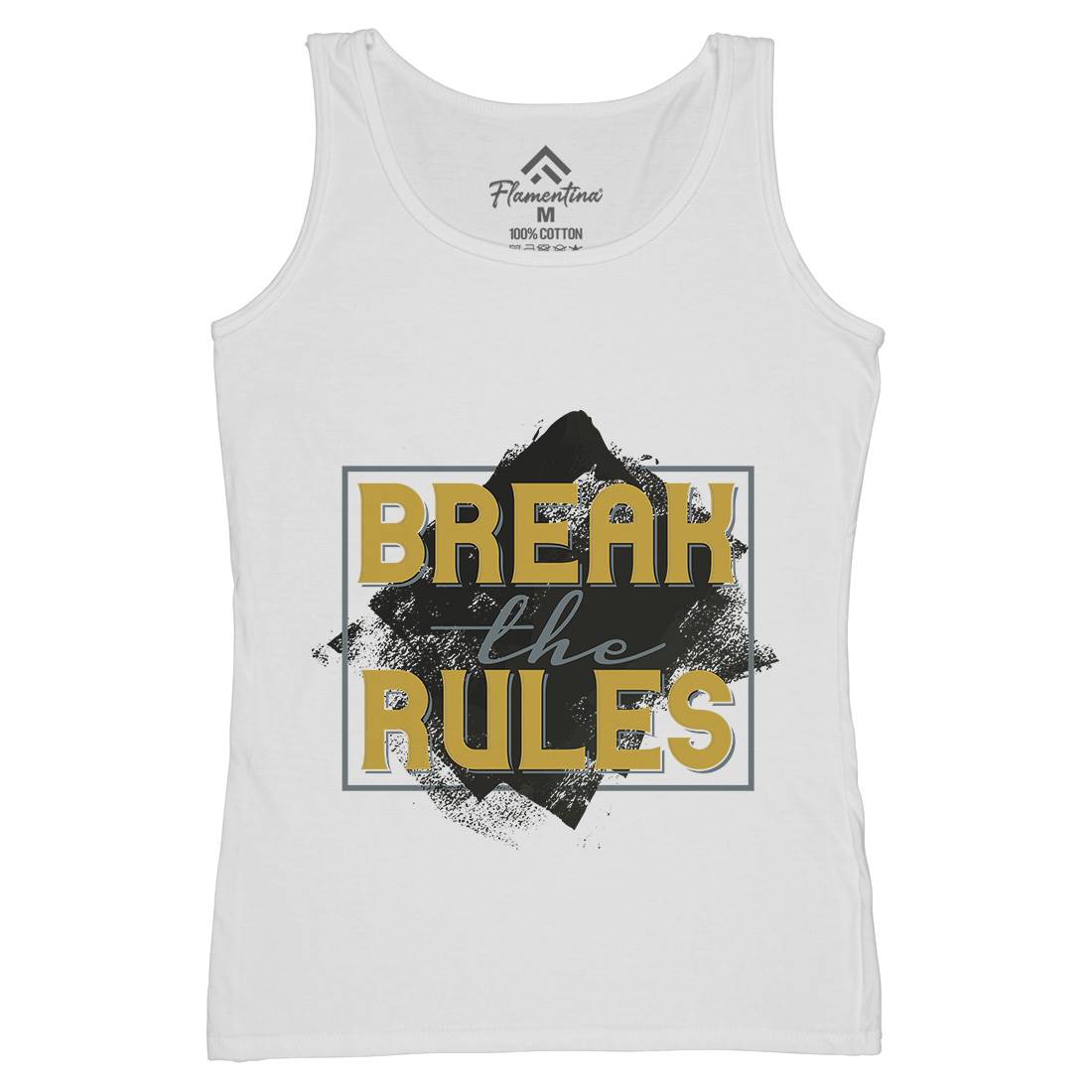 Break The Rules Womens Organic Tank Top Vest Retro B291