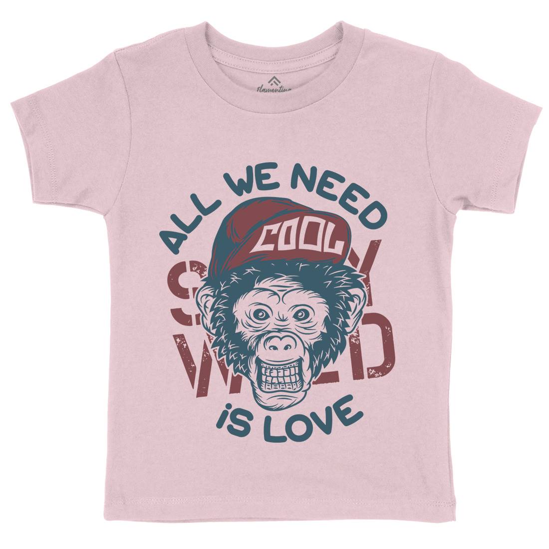 Cool Monkey Kids Organic Crew Neck T-Shirt Animals B293