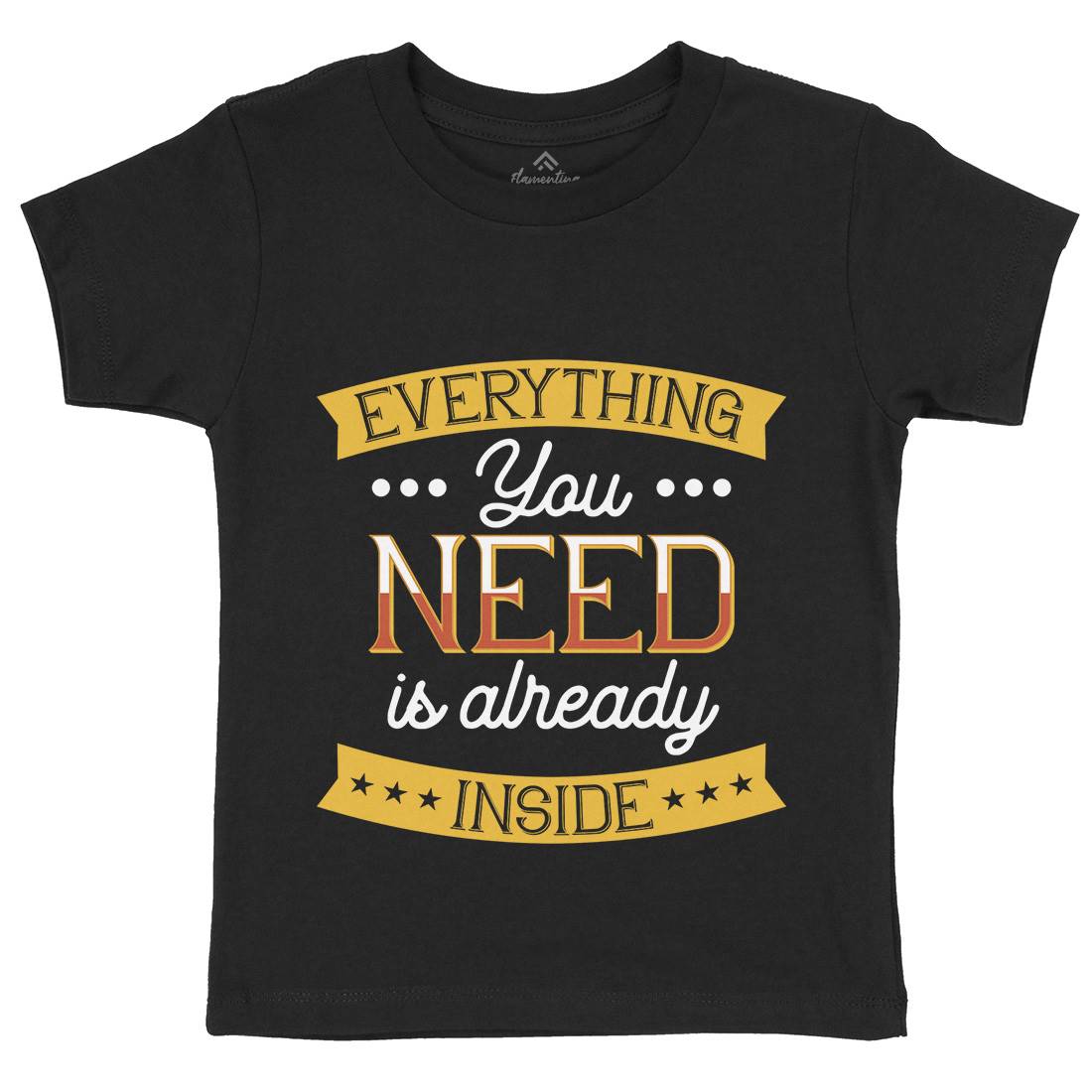 Everything You Need Kids Organic Crew Neck T-Shirt Retro B294