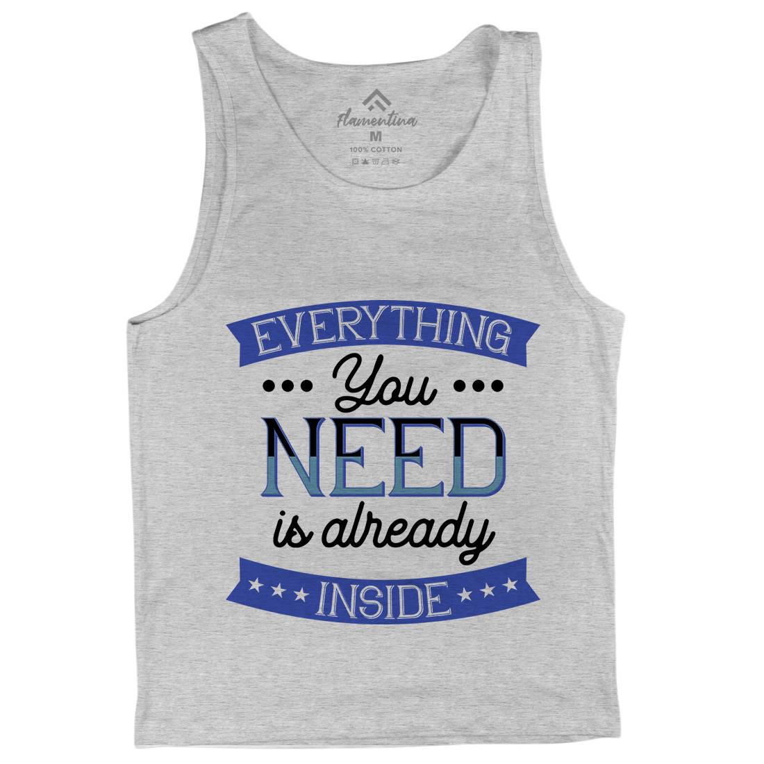 Everything You Need Mens Tank Top Vest Retro B294