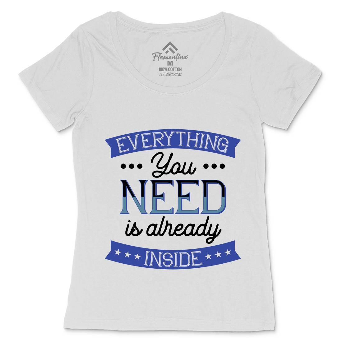 Everything You Need Womens Scoop Neck T-Shirt Retro B294