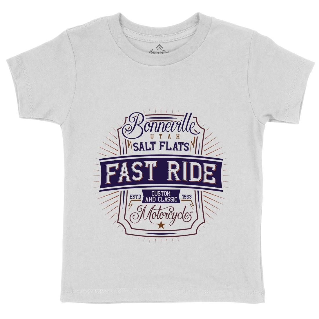 Fast Ride Kids Organic Crew Neck T-Shirt Motorcycles B295