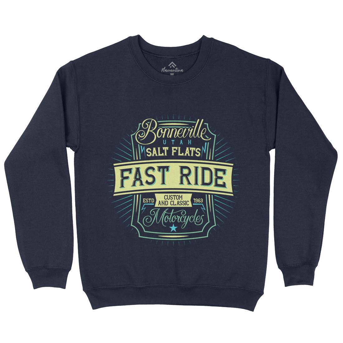 Fast Ride Mens Crew Neck Sweatshirt Motorcycles B295