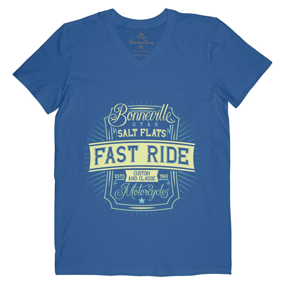 Fast Ride Mens V-Neck T-Shirt Motorcycles B295