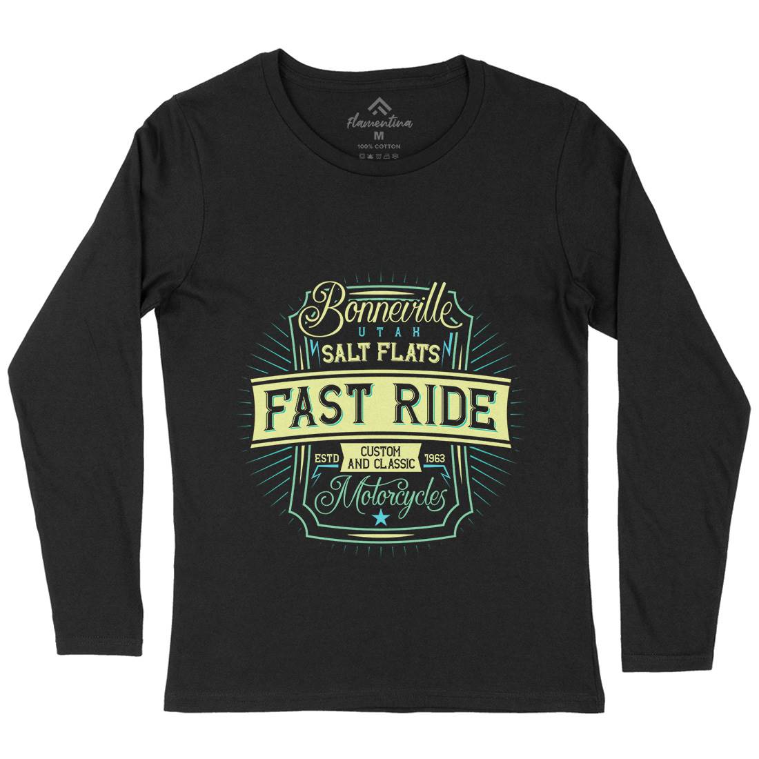 Fast Ride Womens Long Sleeve T-Shirt Motorcycles B295