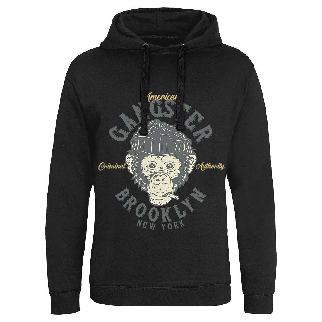 Gangster Monkey Mens Hoodie Without Pocket American B296