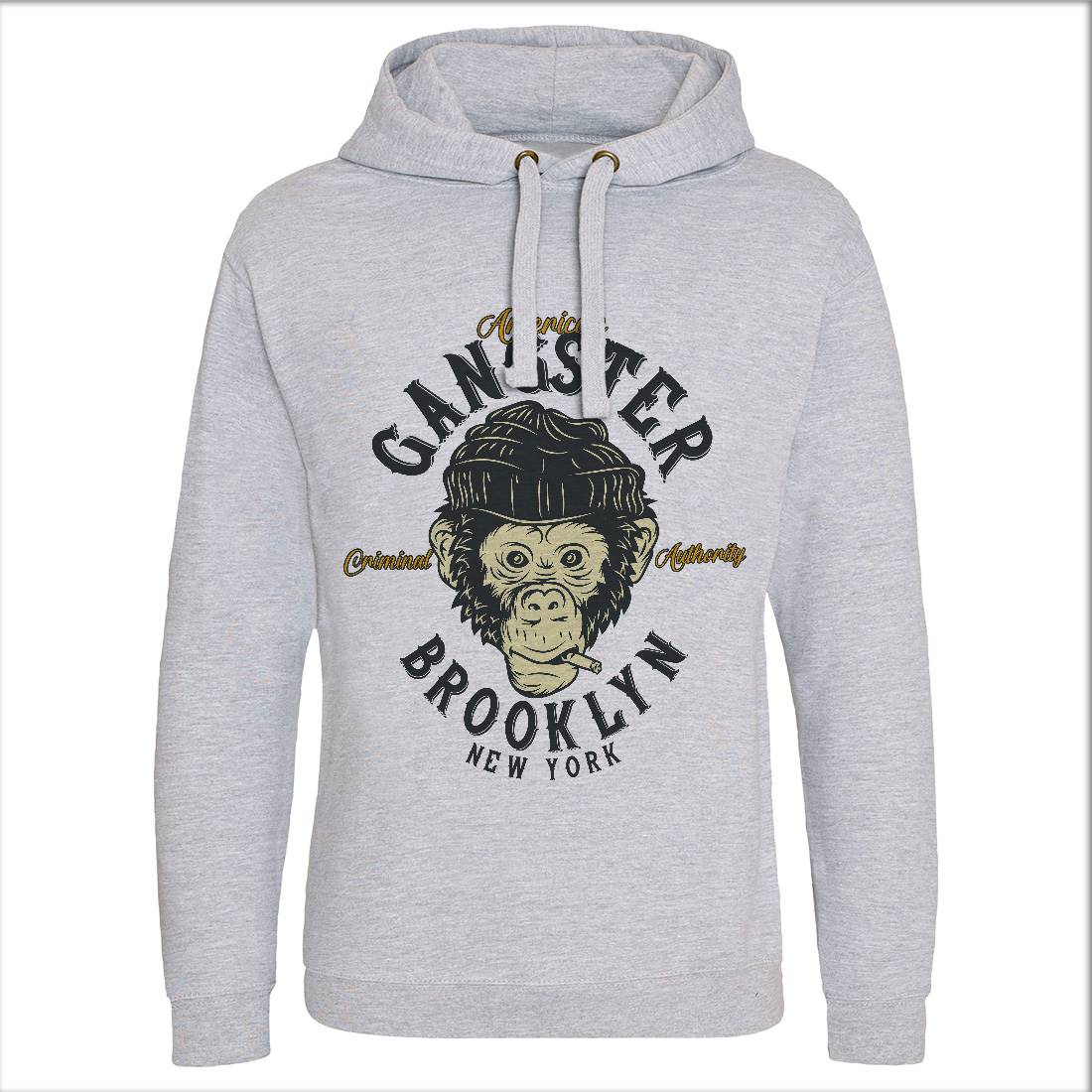 Gangster Monkey Mens Hoodie Without Pocket American B296