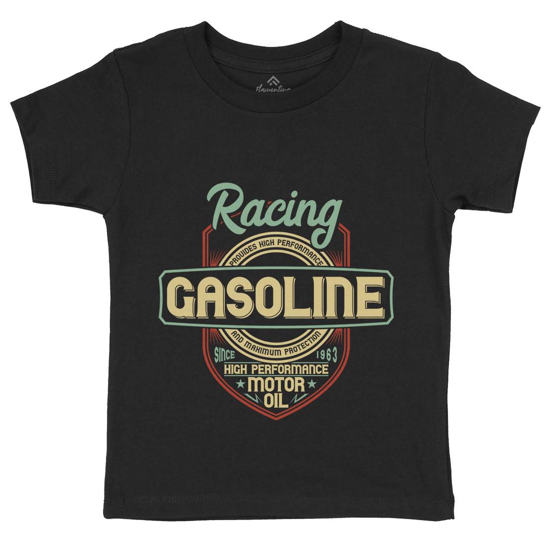 Gasoline Kids Organic Crew Neck T-Shirt Motorcycles B297