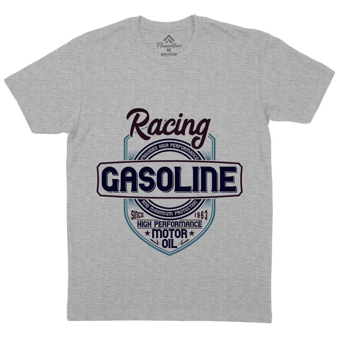 Gasoline Mens Organic Crew Neck T-Shirt Motorcycles B297