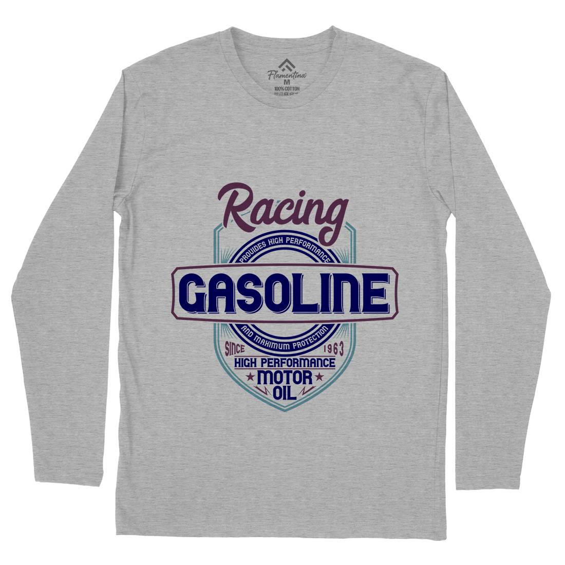 Gasoline Mens Long Sleeve T-Shirt Motorcycles B297