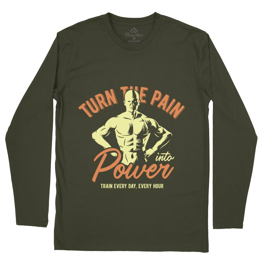 Power Mens Long Sleeve T-Shirt Gym B298