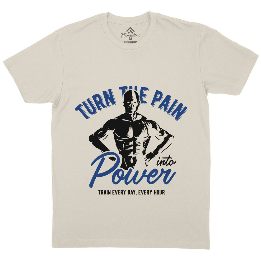 Power Mens Organic Crew Neck T-Shirt Gym B298