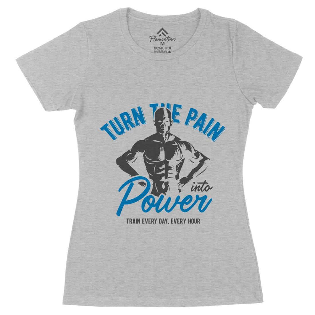 Power Womens Organic Crew Neck T-Shirt Gym B298
