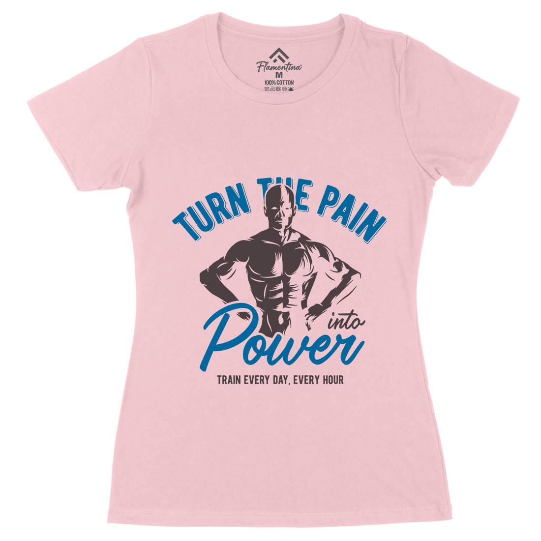 Power Womens Organic Crew Neck T-Shirt Gym B298