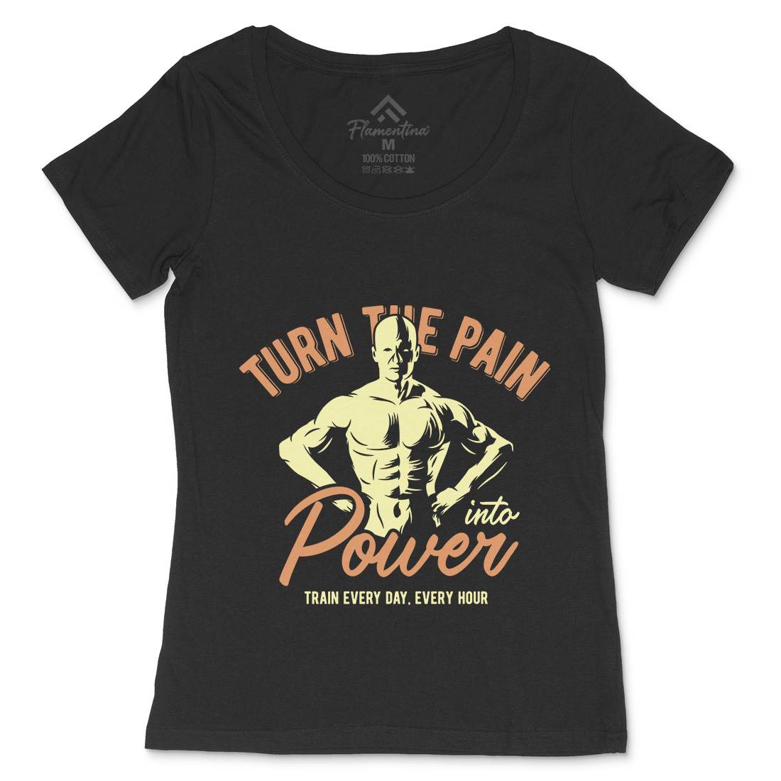 Power Womens Scoop Neck T-Shirt Gym B298