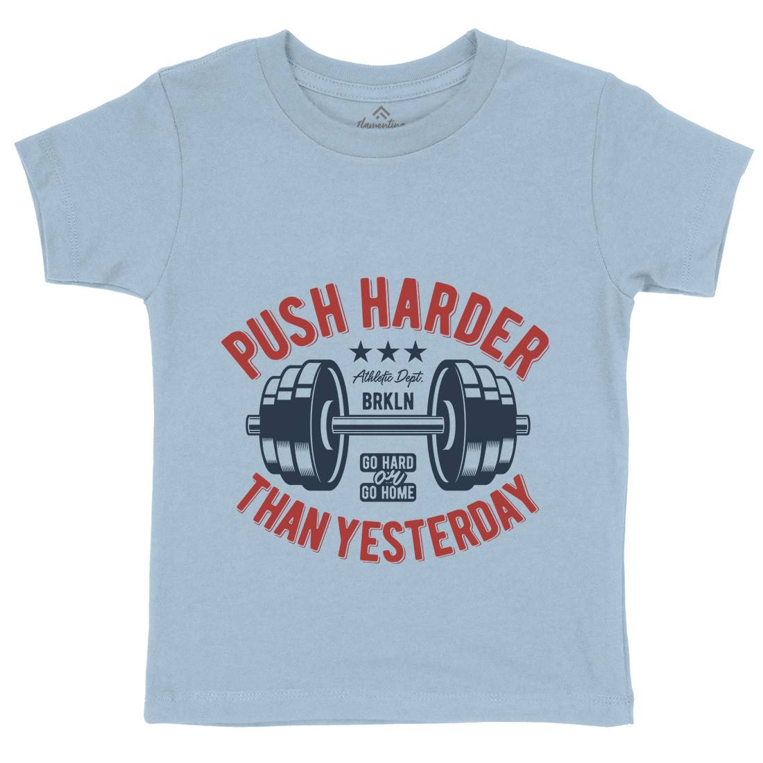 Push Harder Kids Crew Neck T-Shirt Gym B301