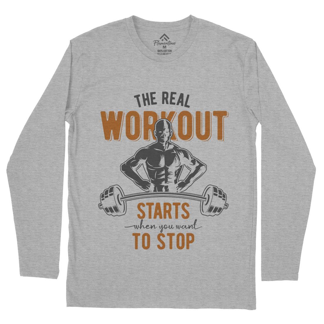 Workout Mens Long Sleeve T-Shirt Gym B302