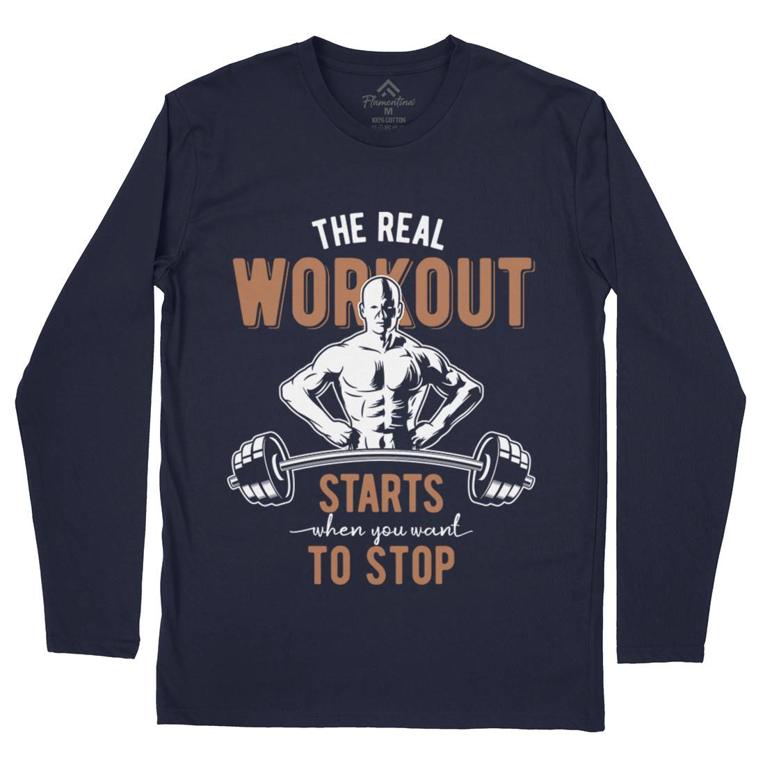 Workout Mens Long Sleeve T-Shirt Gym B302