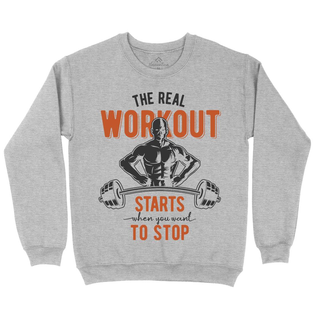 Workout Mens Crew Neck Sweatshirt Gym B302