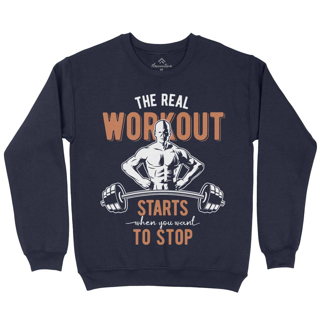 Workout Mens Crew Neck Sweatshirt Gym B302