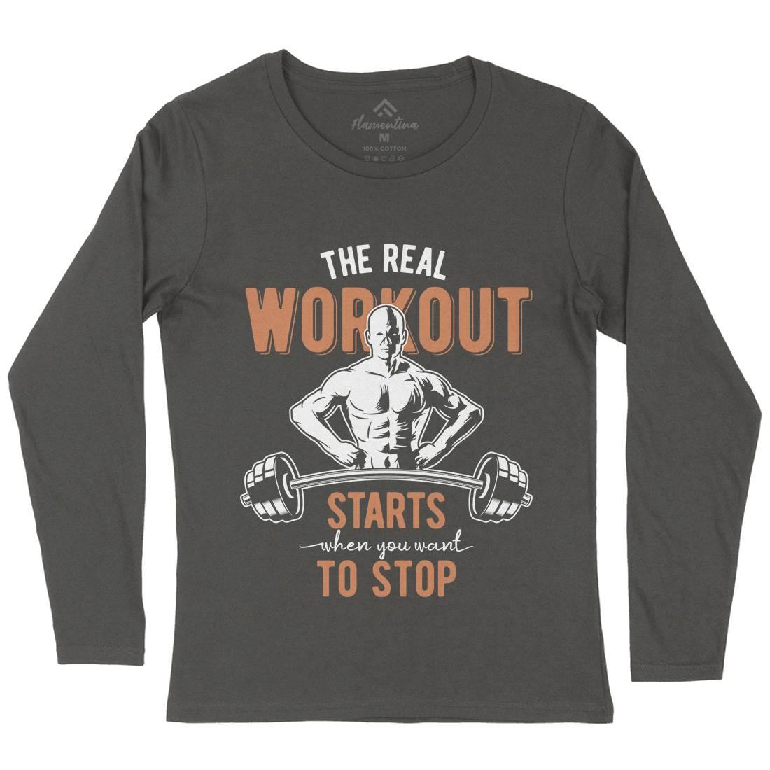 Workout Womens Long Sleeve T-Shirt Gym B302