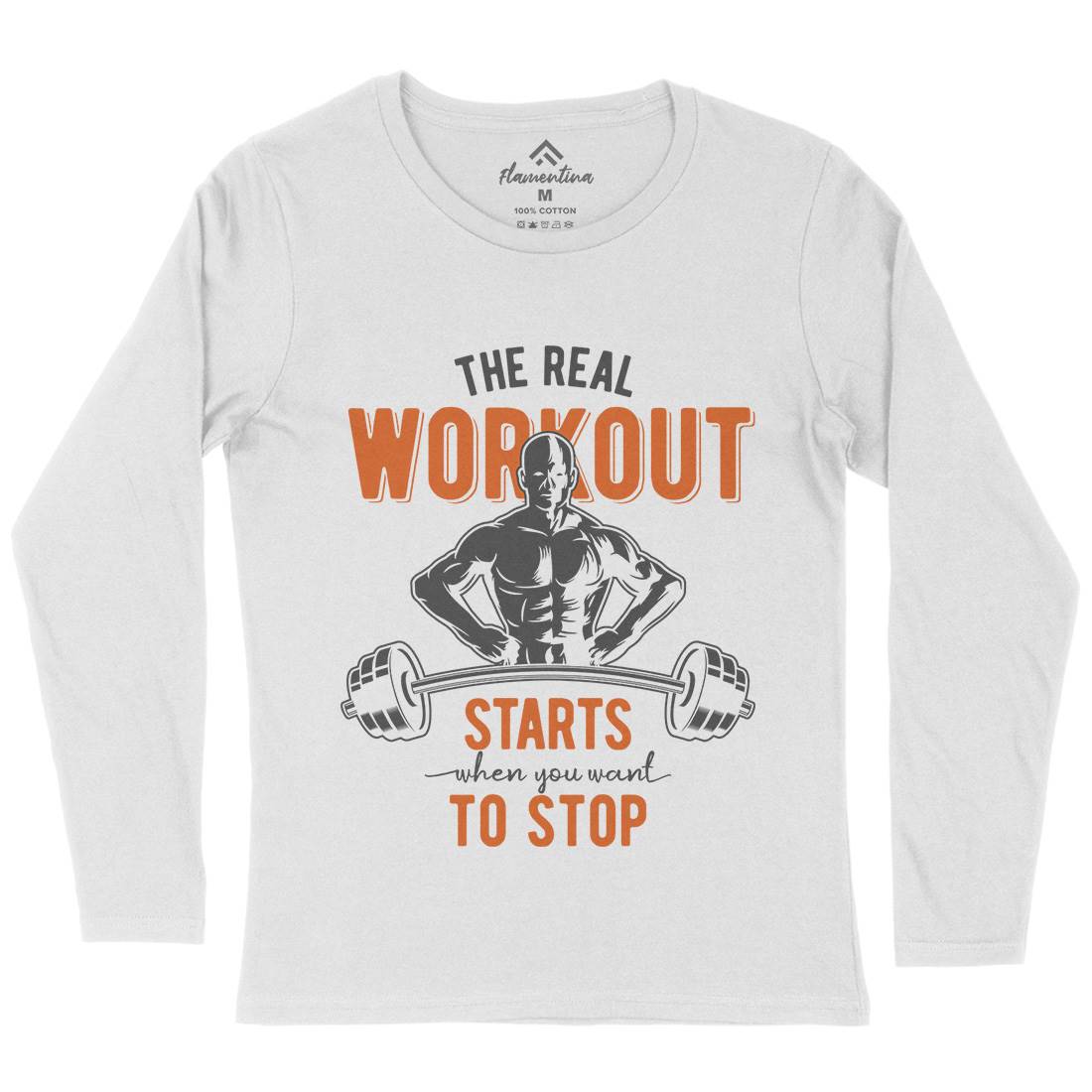 Workout Womens Long Sleeve T-Shirt Gym B302