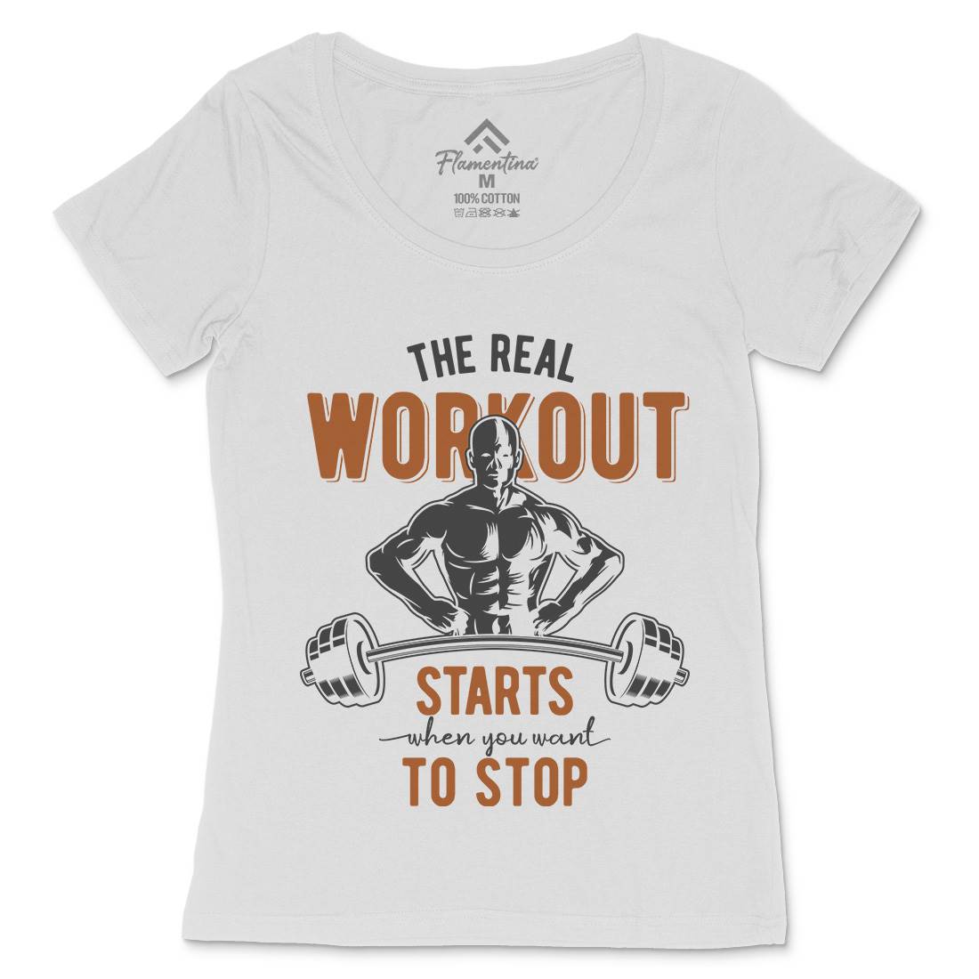 Workout Womens Scoop Neck T-Shirt Gym B302