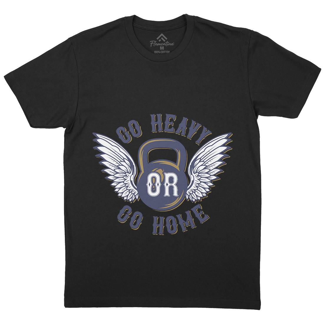 Heavy Mens Organic Crew Neck T-Shirt Gym B303