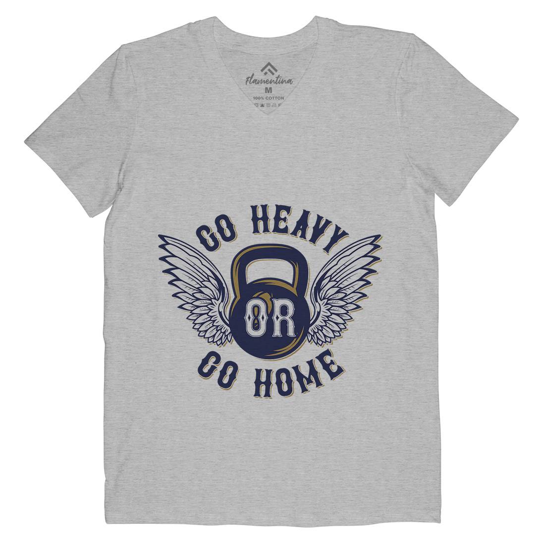 Heavy Mens V-Neck T-Shirt Gym B303