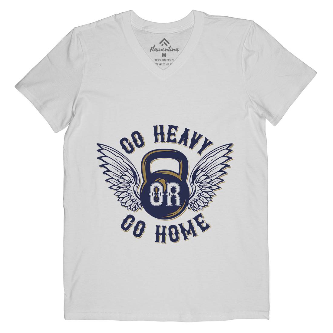 Heavy Mens Organic V-Neck T-Shirt Gym B303