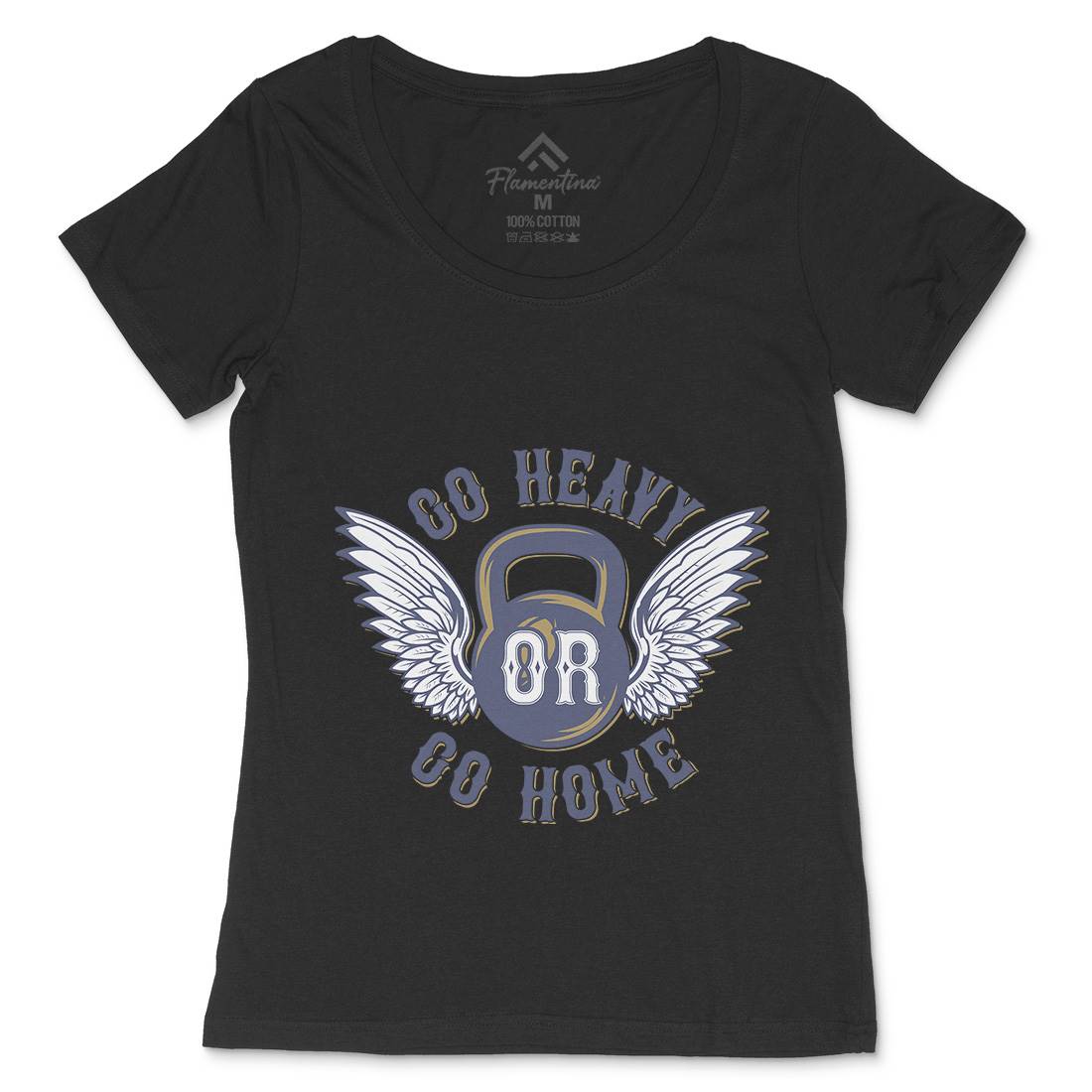 Heavy Womens Scoop Neck T-Shirt Gym B303