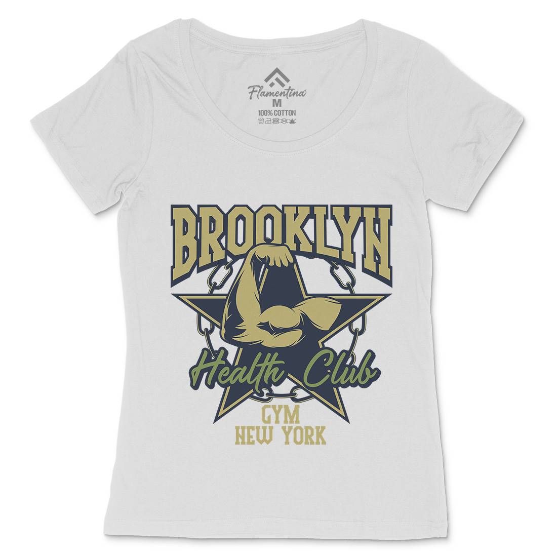 Health Club Womens Scoop Neck T-Shirt Gym B304