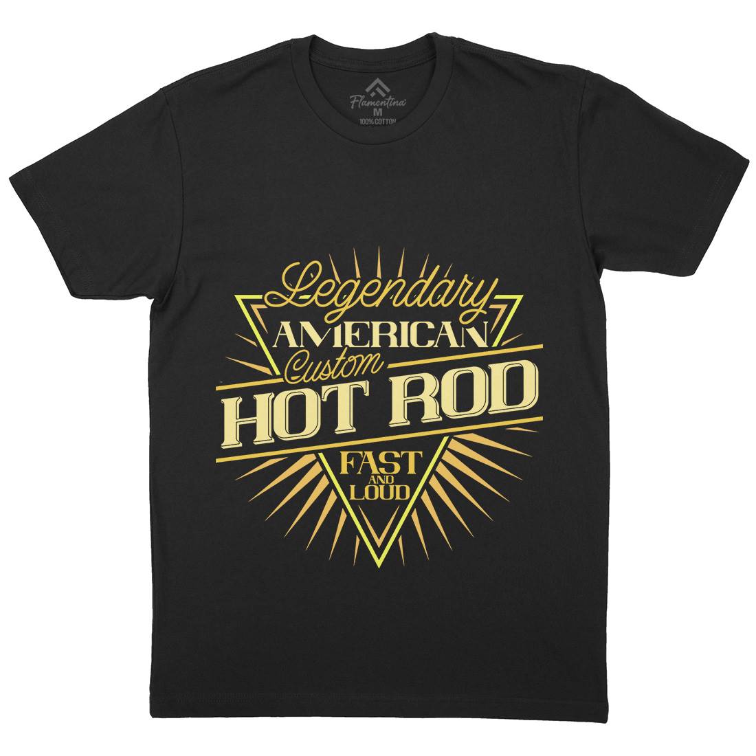 Hot Rod Mens Organic Crew Neck T-Shirt Cars B305