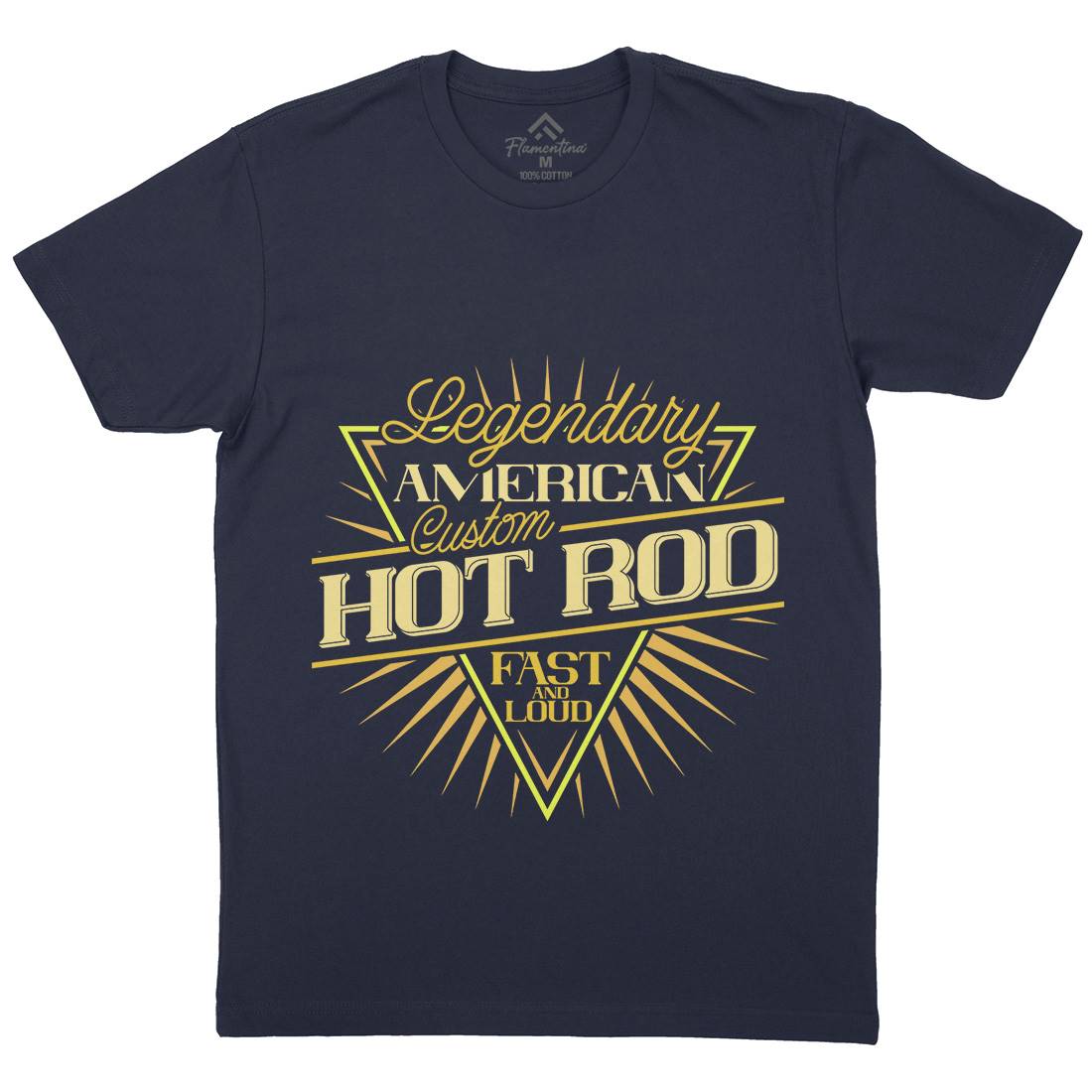 Hot Rod Mens Organic Crew Neck T-Shirt Cars B305