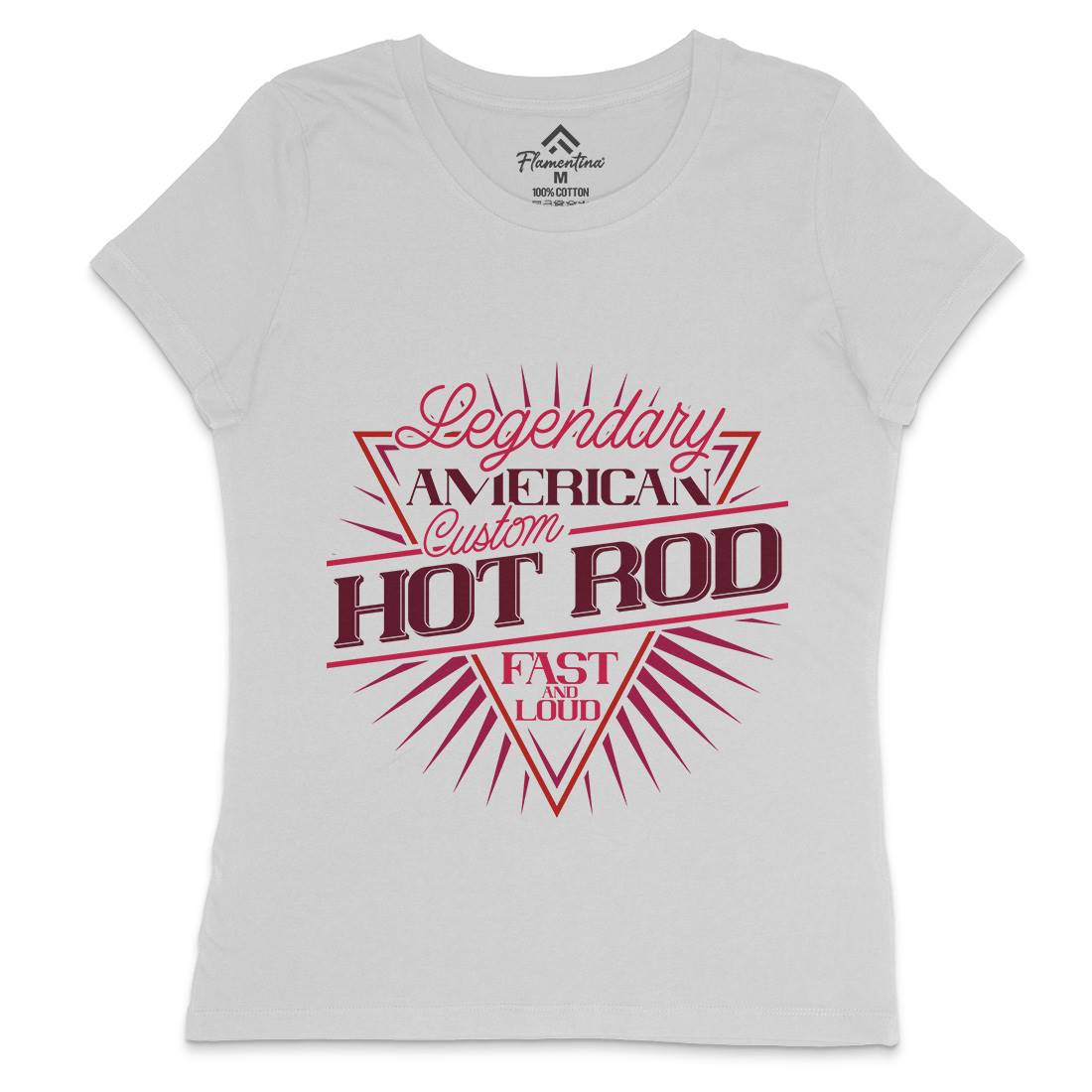 Hot Rod Womens Crew Neck T-Shirt Cars B305