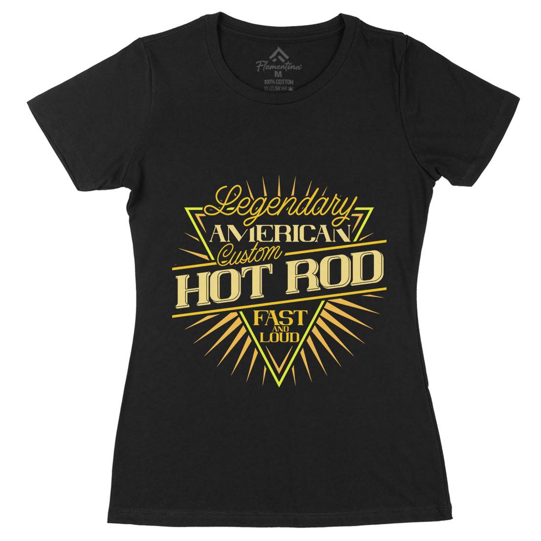 Hot Rod Womens Organic Crew Neck T-Shirt Cars B305