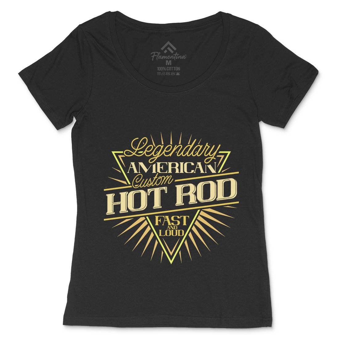 Hot Rod Womens Scoop Neck T-Shirt Cars B305