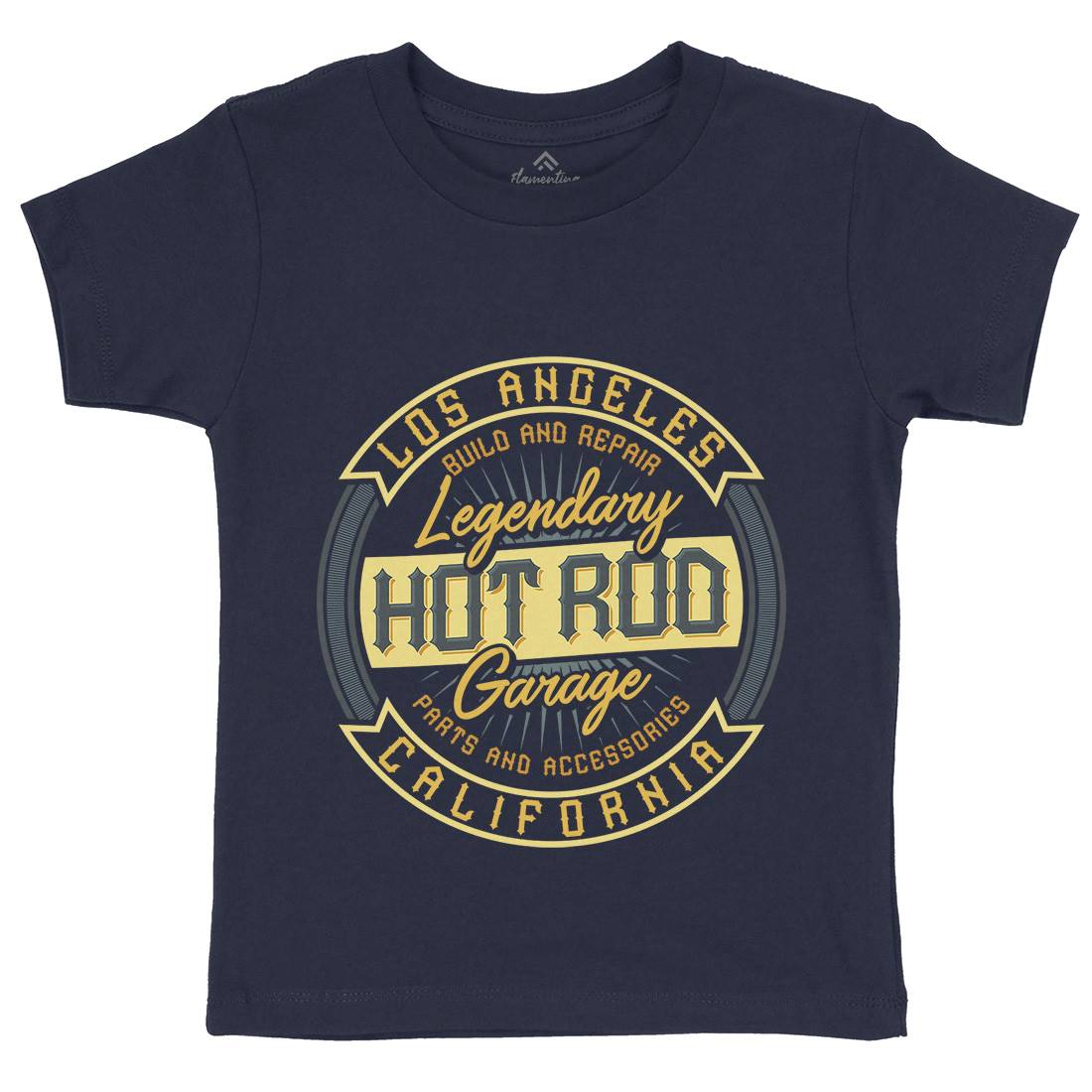 Hot Rod Kids Organic Crew Neck T-Shirt Cars B306