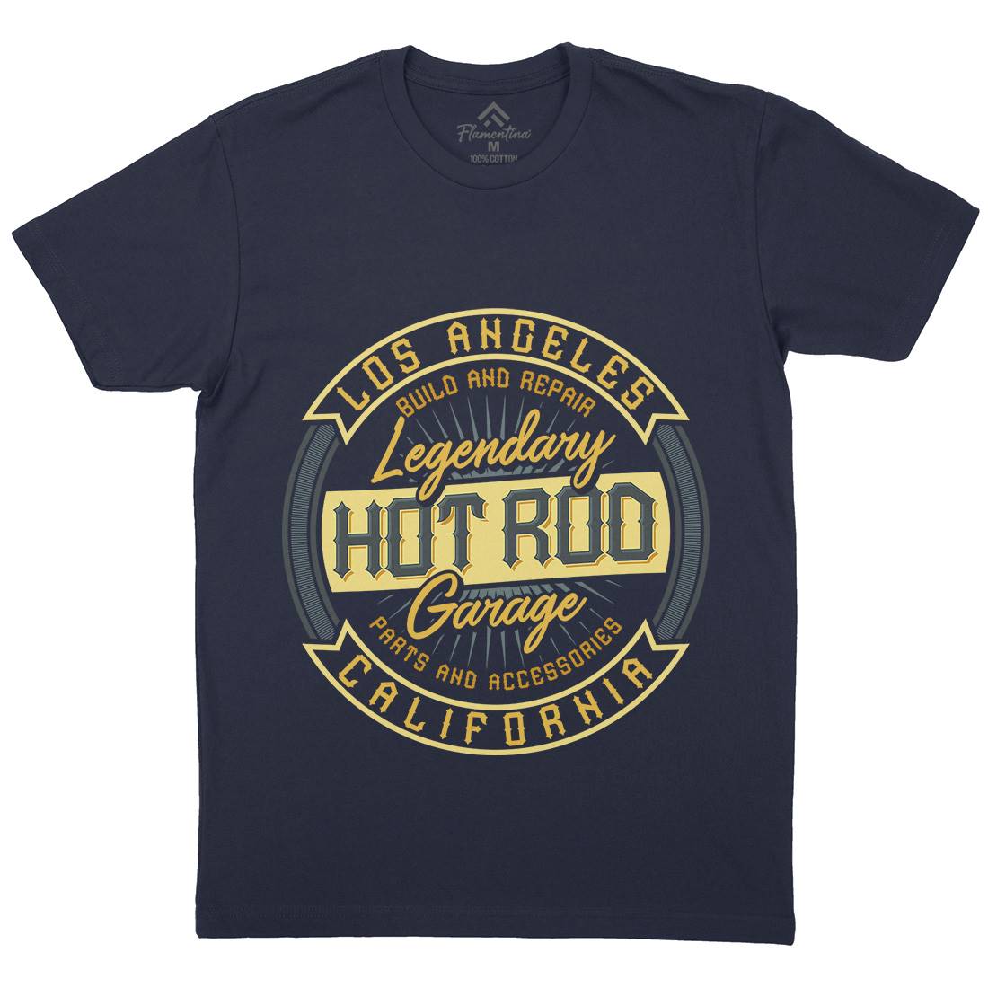 Hot Rod Mens Organic Crew Neck T-Shirt Cars B306