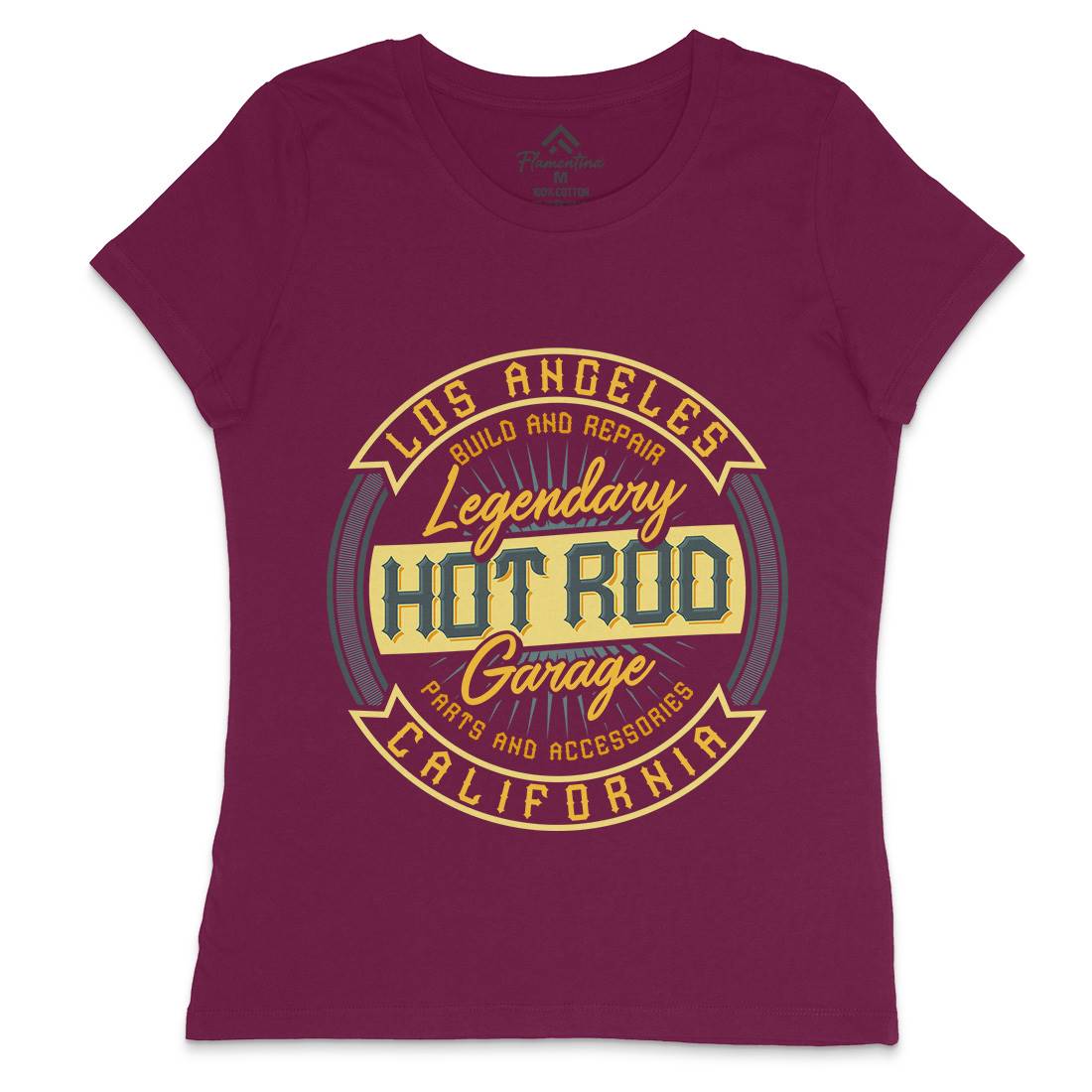 Hot Rod Womens Crew Neck T-Shirt Cars B306