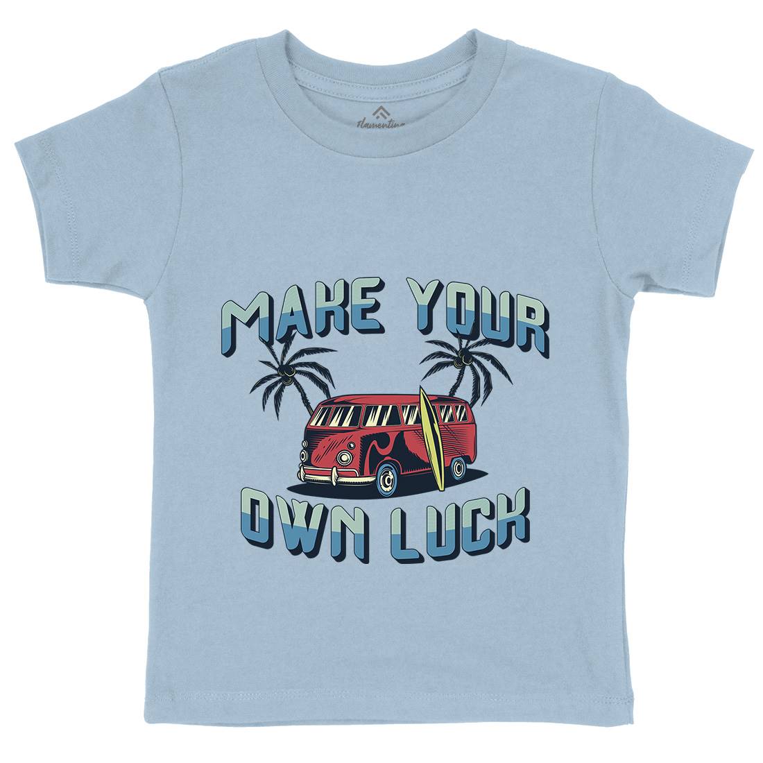 Make Your Own Luck Kids Crew Neck T-Shirt Nature B307