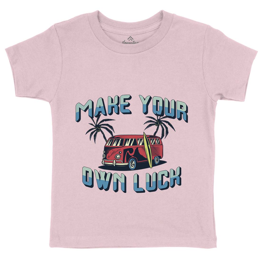 Make Your Own Luck Kids Organic Crew Neck T-Shirt Nature B307