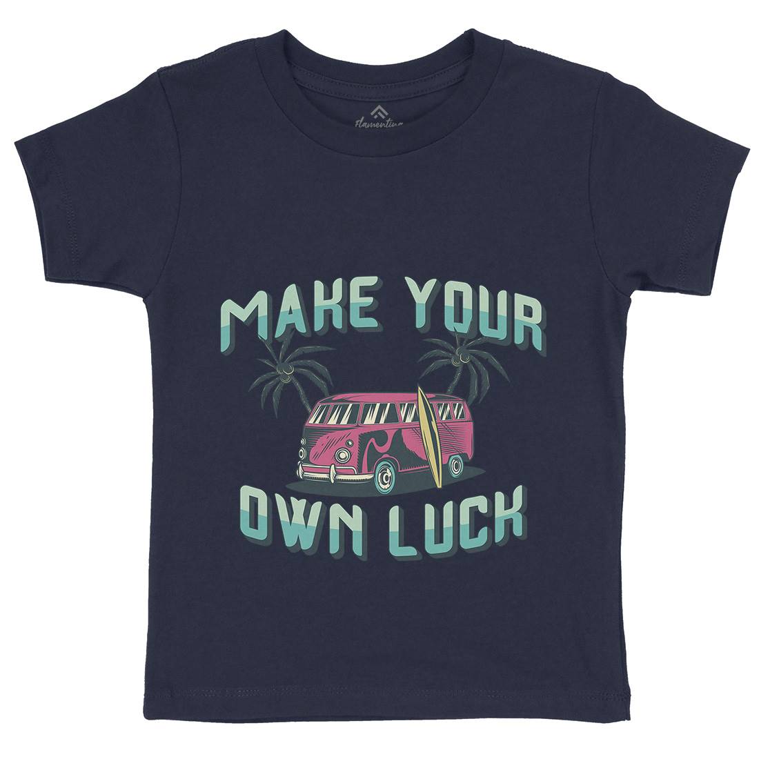 Make Your Own Luck Kids Organic Crew Neck T-Shirt Nature B307
