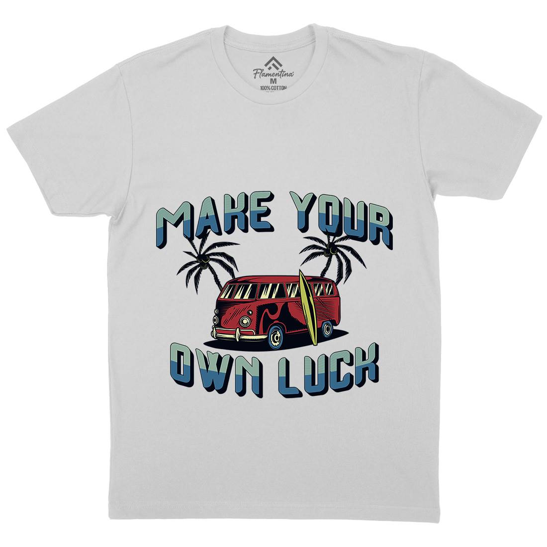 Make Your Own Luck Mens Crew Neck T-Shirt Nature B307