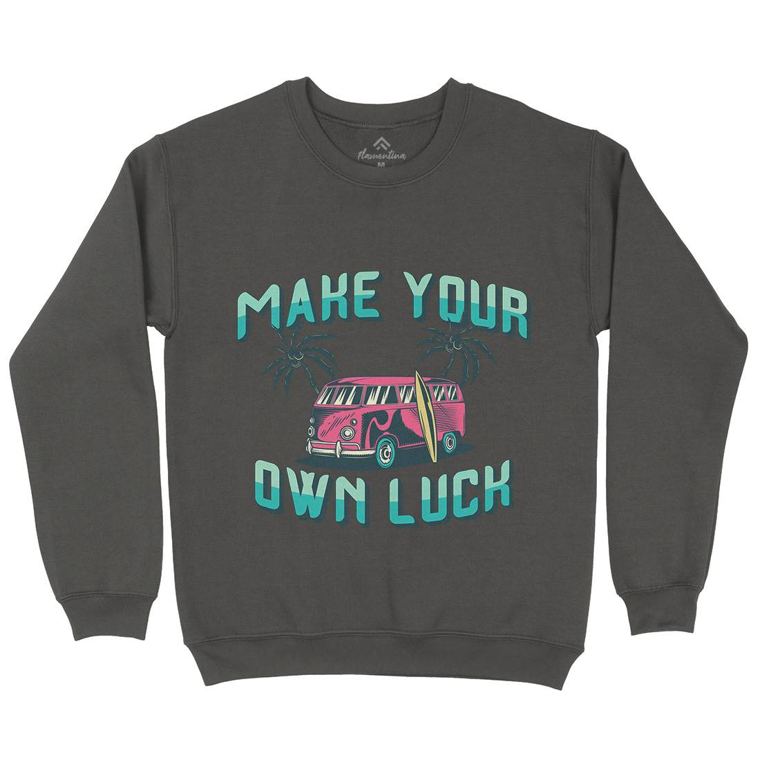 Make Your Own Luck Kids Crew Neck Sweatshirt Nature B307