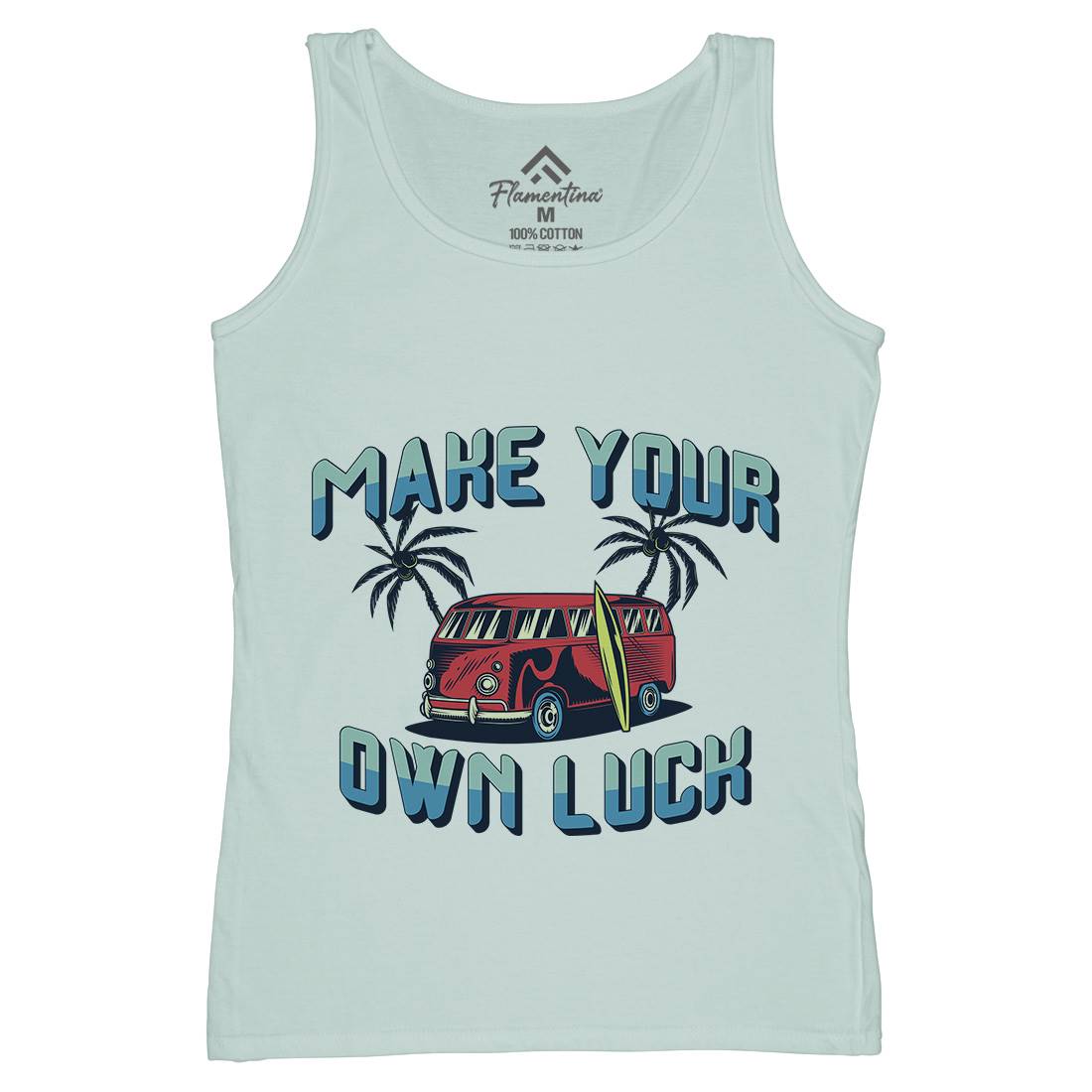 Make Your Own Luck Womens Organic Tank Top Vest Nature B307