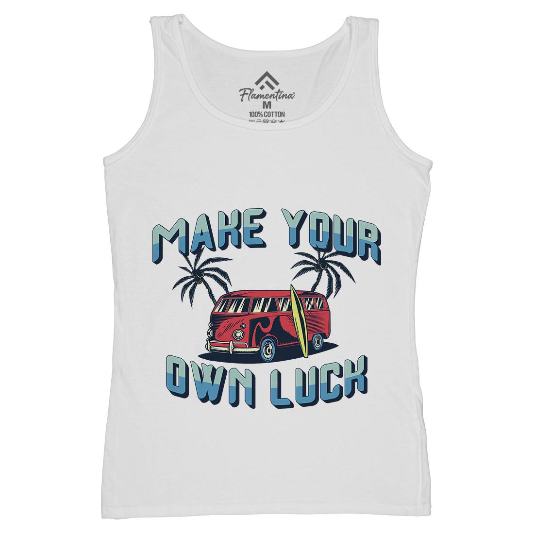 Make Your Own Luck Womens Organic Tank Top Vest Nature B307