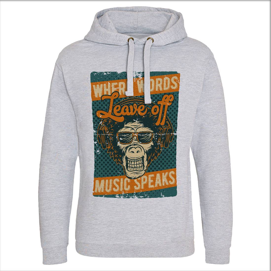 Monkey Mens Hoodie Without Pocket Music B308
