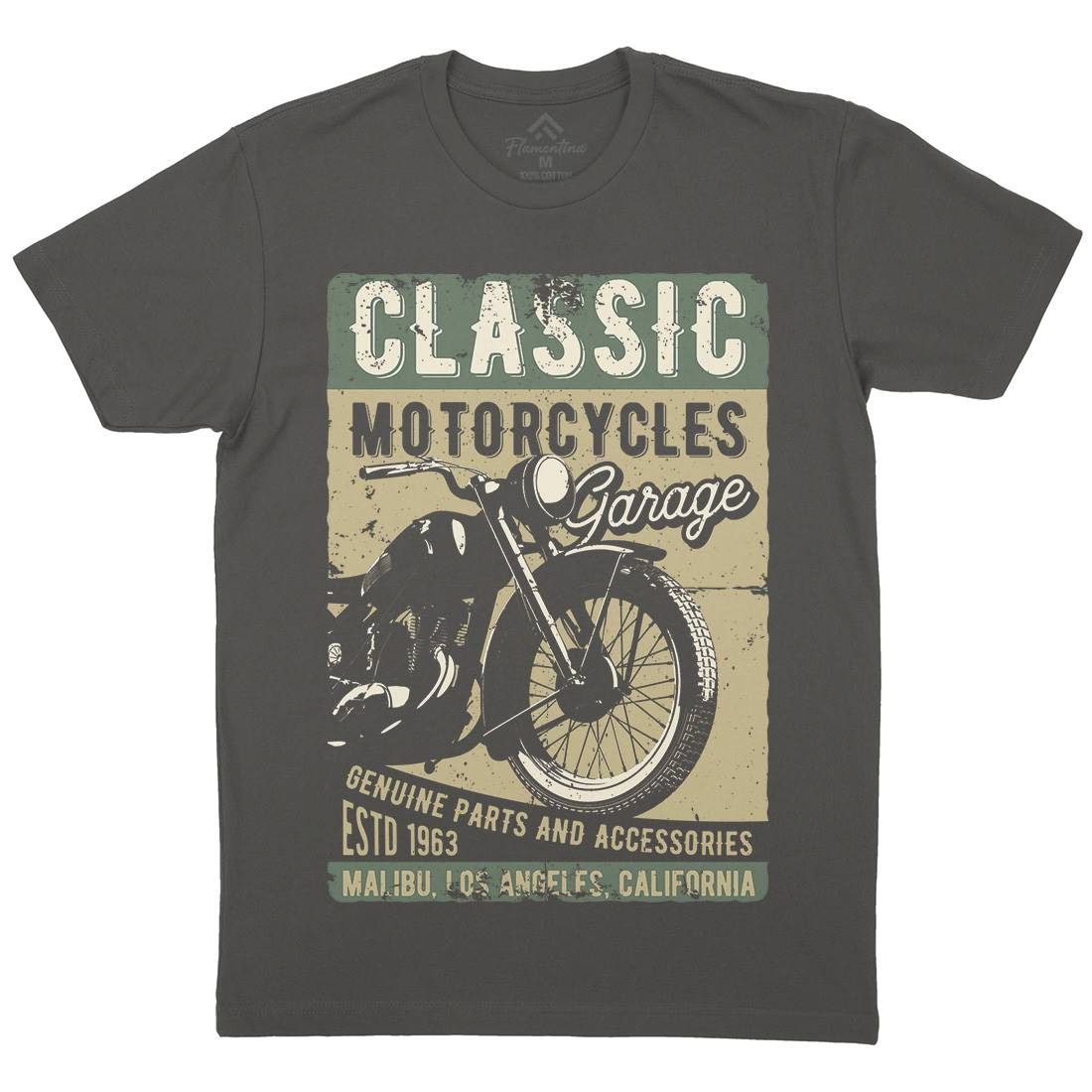 Motor Mens Crew Neck T-Shirt Motorcycles B310