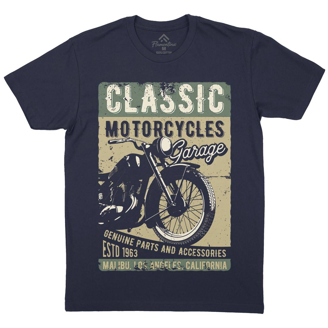 Motor Mens Crew Neck T-Shirt Motorcycles B310